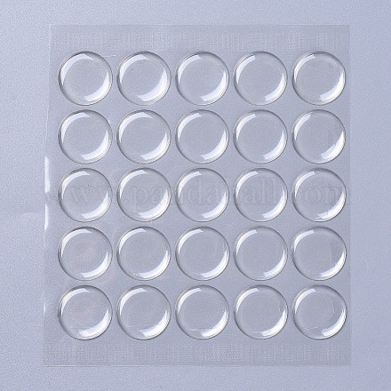 Adesivo epossidico cabochon in plastica trasparente X-AJEW-J031-01-1