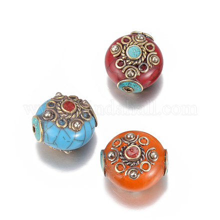Tibetische Stil Perlen KK-K155-03-1