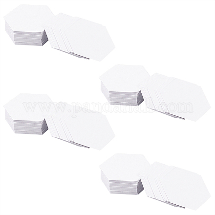 ペーパーキルティングテンプレート  英語の紙継ぎ  diyパッチワークミシンクラフト  六角  ホワイト  38x43.5x0.2mm  片側の長さ：22mm  100個/袋 TOOL-NB0001-41B-1