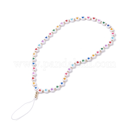 Opaque Acrylic Beads Mobile Straps HJEW-JM00590-02-1