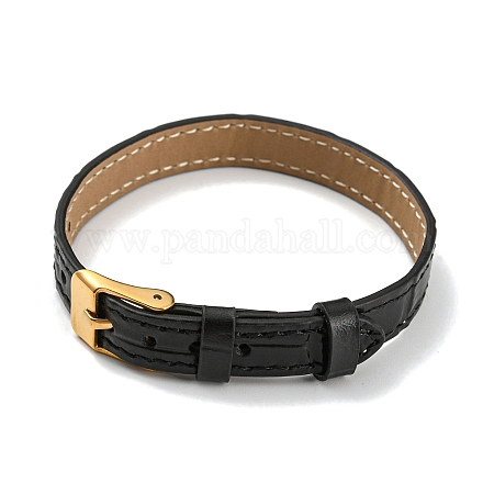 Leather Textured Watch Bands AJEW-K232-01G-08-1