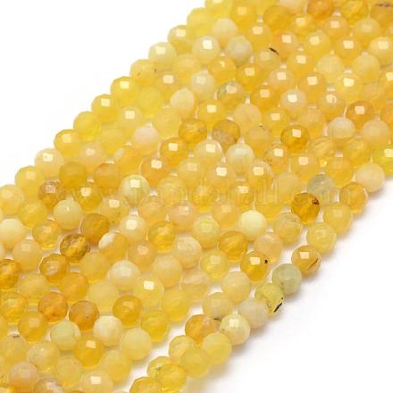 Chapelets de perles en opale jaune naturelle G-E411-38-4mm-1