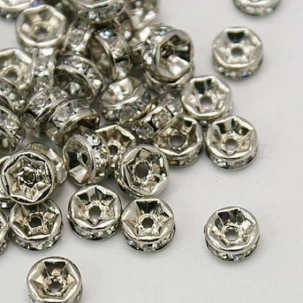 Perles séparateurs en laiton avec strass RB-A003-6MM-N-1