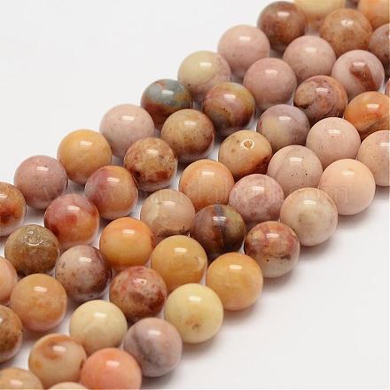 Maroc naturel brins agate de perles G-K153-B01-6mm-1
