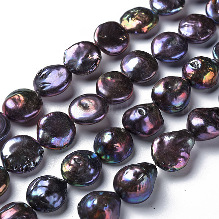 Chapelets de perles en Keshi naturel PEAR-S021-139A-01-1