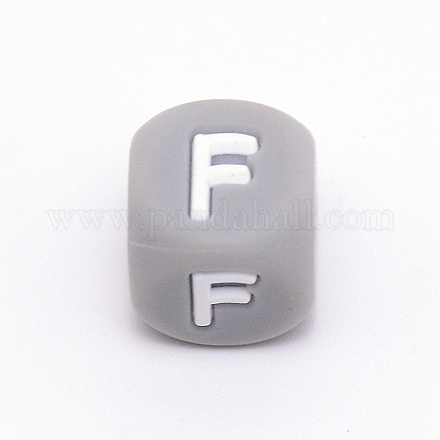 Perline dell'alfabeto in silicone per la realizzazione di braccialetti o collane SIL-TAC001-01A-F-1