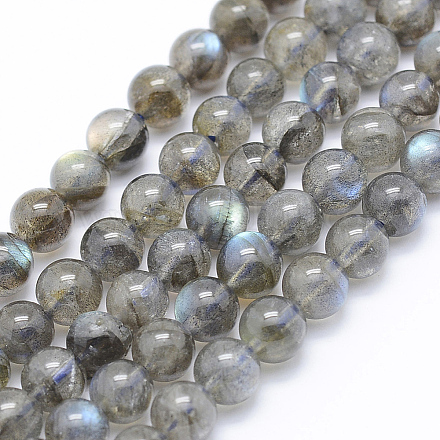 Natural Labradorite Beads Strands G-P336-19-6mm-1