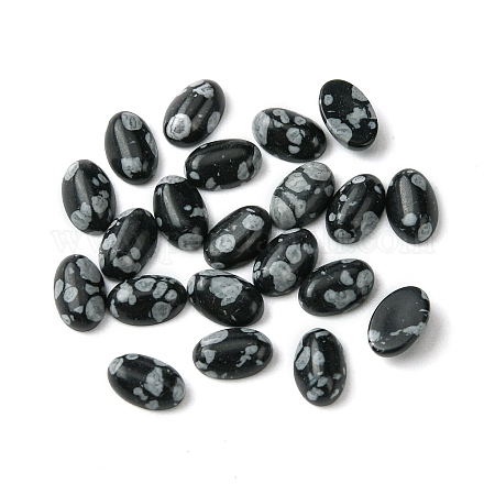 Synthetische Schneeflocken-Obsidian-Cabochons G-A094-01A-35-1