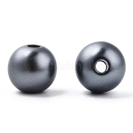 Perles d'imitation en plastique ABS peintes à la bombe OACR-T015-05B-01-1