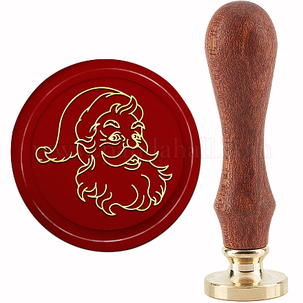 Sceau De Cire Motif Loup - Tampon En Laiton 25mm Avec Manche En Bois - Pour Invitations, Lettres, Décorations
