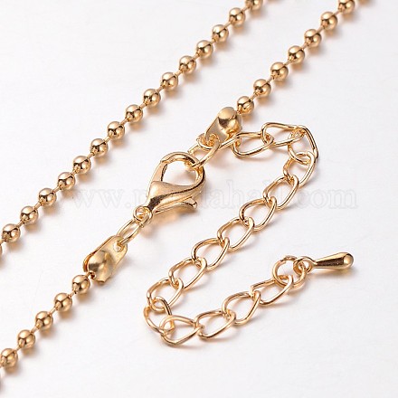 Iron Ball Chain Necklace Making MAK-J004-06KCG-1