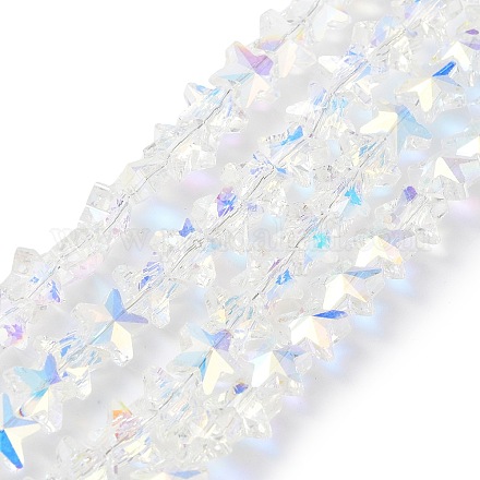 Galvanoplastie perles de verre transparentes EGLA-Z003-AB01-1