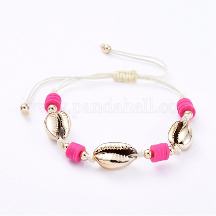 Bracelets de perles tressées en fil de nylon BJEW-JB05074-04-1