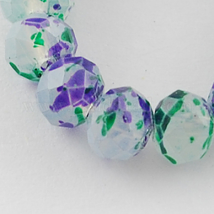 Chapelets de perles en verre peint DGLA-R031-6mm-01-1
