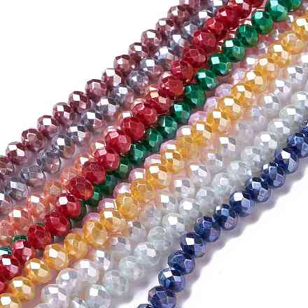 Opache perle di vetro fili GLAA-H022-01A-1