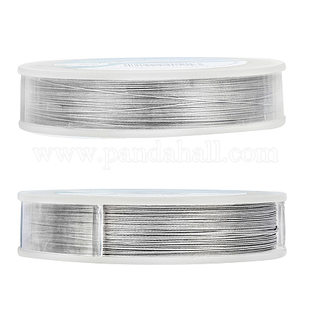 Benecreat 394 pied 0.01 pouces (0.3 mm) 7 brins gris clair fil de chaîne de perles fil en acier inoxydable enduit de nylon pour collier bracelet perles artisanat TWIR-BC0001-04C-1