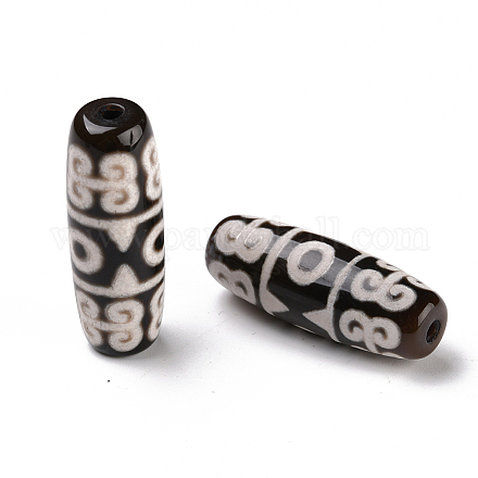 Tibetan Style dZi Beads TDZI-E004-30-1