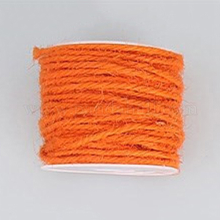 ジュートコード  ジュートストリング  ジュートより糸  ジュエリー作りのための  レッドオレンジ  2mm  約54.68ヤード（50m）/ロール OCOR-WH0002-A-05-1