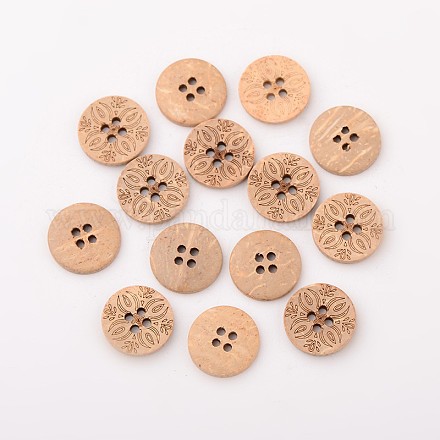 4-Hole Coconut Buttons BUTT-D051-14-1