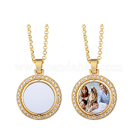 Wholesale Sublimation Blank Aluminum Pendant Necklace 