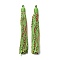 Cotton Tassel Pendants, with Polyester, Pale Green, 128~130x11~12mm, Hole: 2x3.5mm