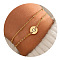 201 Stainless Steel Multi-strand Bracelets, Flat Round with Letter Link Bracelets for Women, Golden, Letter G, 6-3/4 inch(17cm)