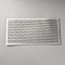 Aluminum Fine Mesh Strainer, Rectangle, Platinum, 300x150x1mm, Hole: 3mm