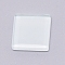 Transparent Glass Cabochons, Mosaic Tiles, for Home Decoration or DIY Crafts, Square, White, 20x20x4mm, 250pcs/kg