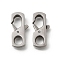 304 Stainless Steel Lobster Claw Clasps, Rectangle, Stainless Steel Color, 26x12.5x4mm, Hole: 5.5mm