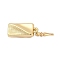 Brass Box Clasps, Rectangle, Real 18K Gold Plated, 28~29x7.5x6mm, Hole: 1.4mm and 1.2mm