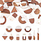 Resin & Wood Pendants, teardrop, & Rectangle & Donut & Rhombus & Ring, White, 20pcs/box