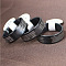 Stainless Steel Finger Rings, Ring Shape, Black, Inner Diameter: 20mm