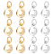BENECREAT 12Pcs Gold Plated Brass Cubic Zirconia Charms, Micro Pave Flat Round with Moon Pendant for DIY Jewelry Makings, 9x7x2mm, 6pcs/color
