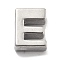 304 Stainless Steel Charms, Letter Charm, Letter E, 9.5x7x3mm, Hole: 1.6mm