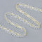 Milk Fiber Bowknot Embroidery Ribbon, Lace Trim, Pale Goldenrod, 5/8 inch(15mm)