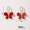Exquisite Butterfly Ear Decor for Trendy Fashion Earlobe Design, Platinum, Red, 27x19mm