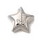 Rack Plating Brass Micro Pave Cubic Zirconia Pendants, Long-Lasting Plated, Cadmium Free & Lead Free, Letter, Platinum, Letter J, 15.5x16.5x5.5mm, Hole: 3mm