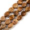 Natural Picture Jasper Beads Strands, Oval, 10x8x4mm, Hole: 1mm, about 40pcs/strand, 15.55''(39.5cm)