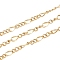304 Stainless Steel Figaro Chains, Ion Plating(IP), Soldered, with Spool, Golden, 2.5~4.5x2~2.5x1mm
