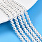 Baking Paint Pearlized Glass Pearl Bead Strands, Round, Creamy White, 5mm, Hole: 0.6mm, about 79~80pcs/strand, 15.94~16.14 inch(40.5~41cm)