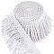 5 Yards Polyester Twist Tassel Ribbons, for Window Decoration, White, 2-1/2 inch(62mm)
