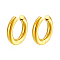 Elegant Stainless Steel Hoop Earrings, Golden