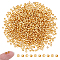 1000Pcs Brass Crimp Beads, Rondelle, Golden, 2x3mm, Hole: 2mm