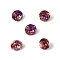 Glass Rhinestone Cabochons, Pointed Back & Back Plated, Faceted, Square, Diamond, Burgundy, 4x3mm