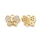 Butterfly Brass Micro Pave Clear Cubic Zirconia Charms, Cadmium Free & Nickel Free & Lead Free, Real 18K Gold Plated, 6x7.5x2mm, Hole: 1mm