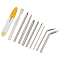 Stainless Steel Parachute Cord Stitching Set, Lacing Stitching Needles and Smoothing Tool, for Bracelet and Leather Weaving, Stainless Steel Color