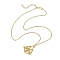 Crystal Stone Cage Pendant Necklaces, with Brass Slider, 304 Stainless Steel Cable Chain Necklaces, Golden, 17.52 inch(44.5cm)