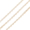 Rack Plating Iron Cable Chain, Oval, Light Gold, 2.5x1.8x0.5mm, 50yard/roll