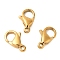 Ion Plating(IP) 304 Stainless Steel Lobster Claw Clasps, Parrot Trigger Clasps, Real 18K Gold Plated, 11x7x3.5mm, Hole: 1.2mm