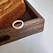 1Pc Acrylic Plain Band Rings, Misty Rose, Inner Diameter: 17mm